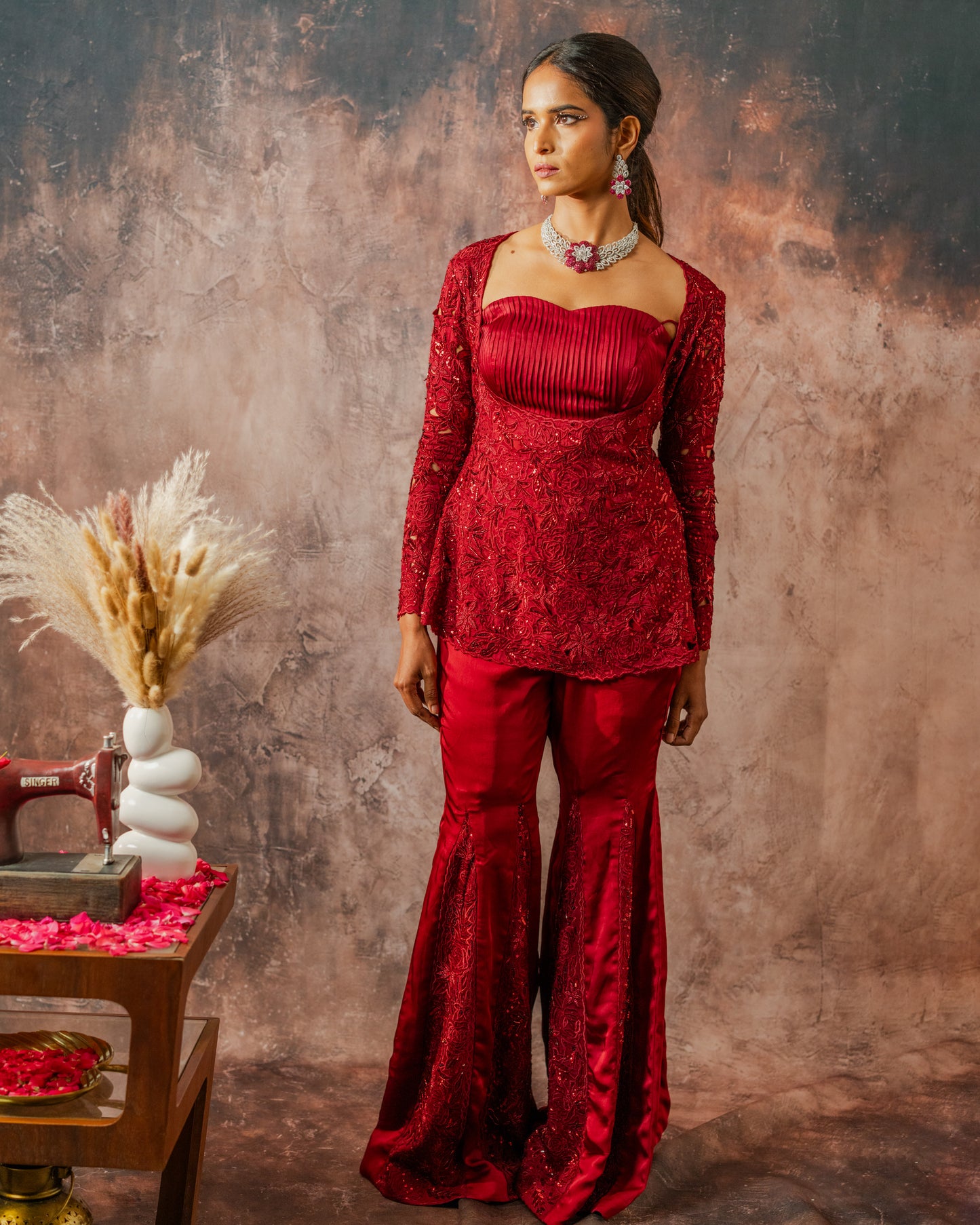 Scarlet garara set