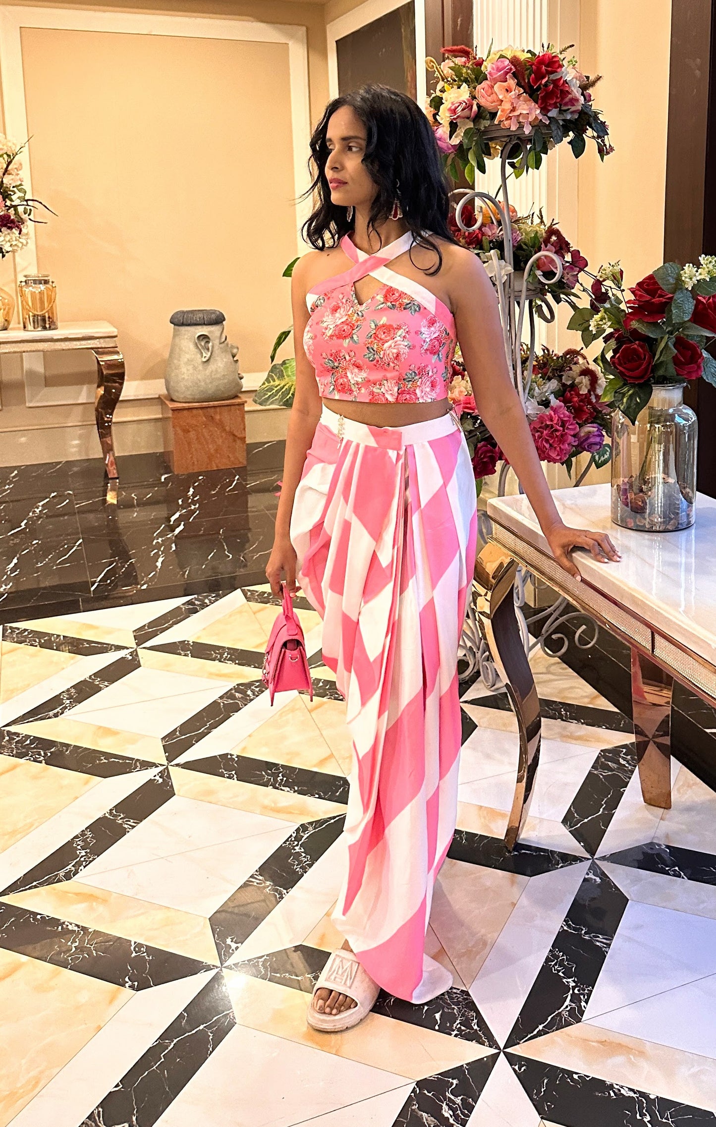 Floral candy floss co-ord set