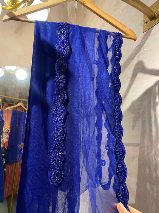 Royal blue lehanga set