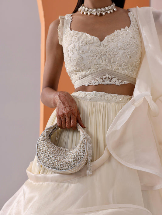 Amara ivory lehenga set - Nishi Madaan Label