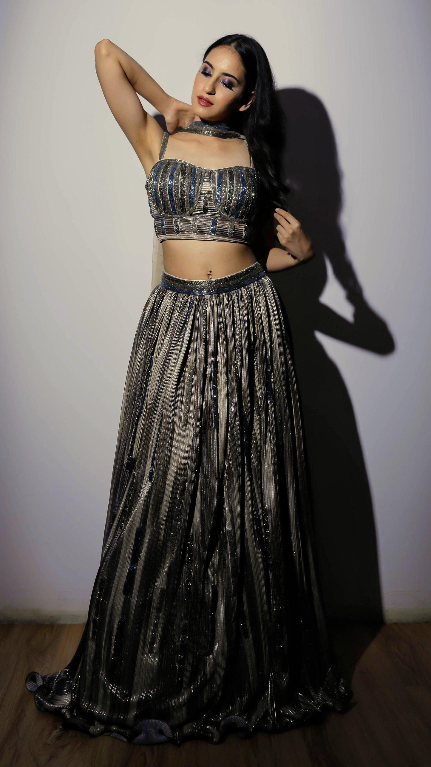 An earthy lehenga set with corset blouse - Nishi Madaan Label