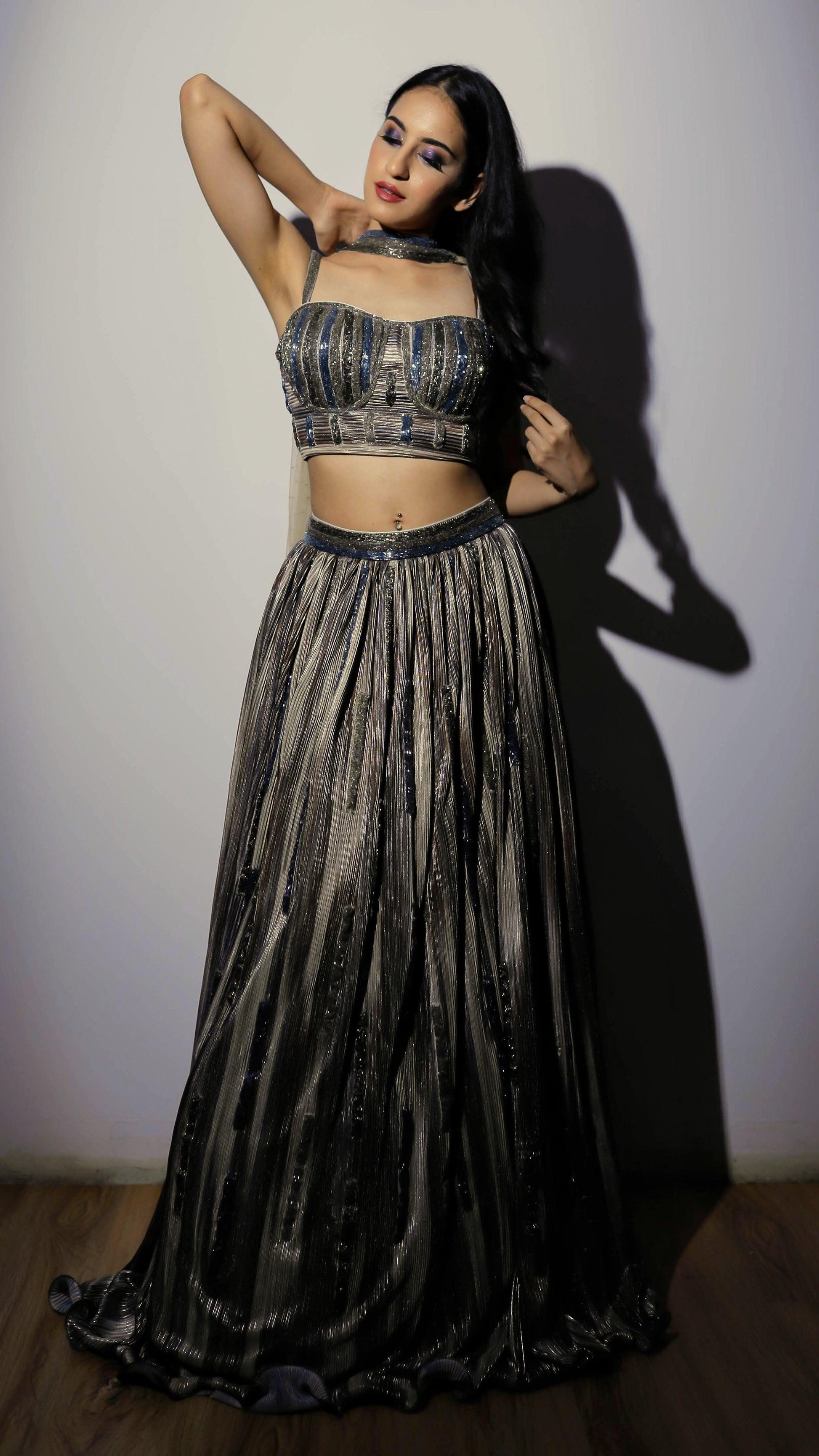 An earthy lehenga set with corset blouse - Nishi Madaan Label