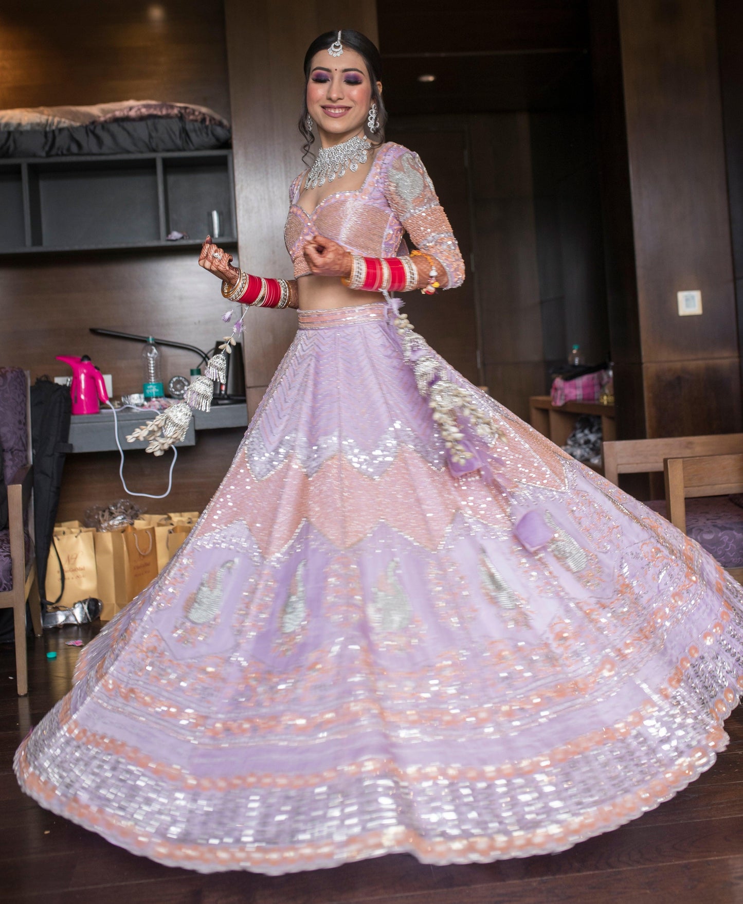 An ode to modernism - bridal lehanga - Nishi Madaan Label