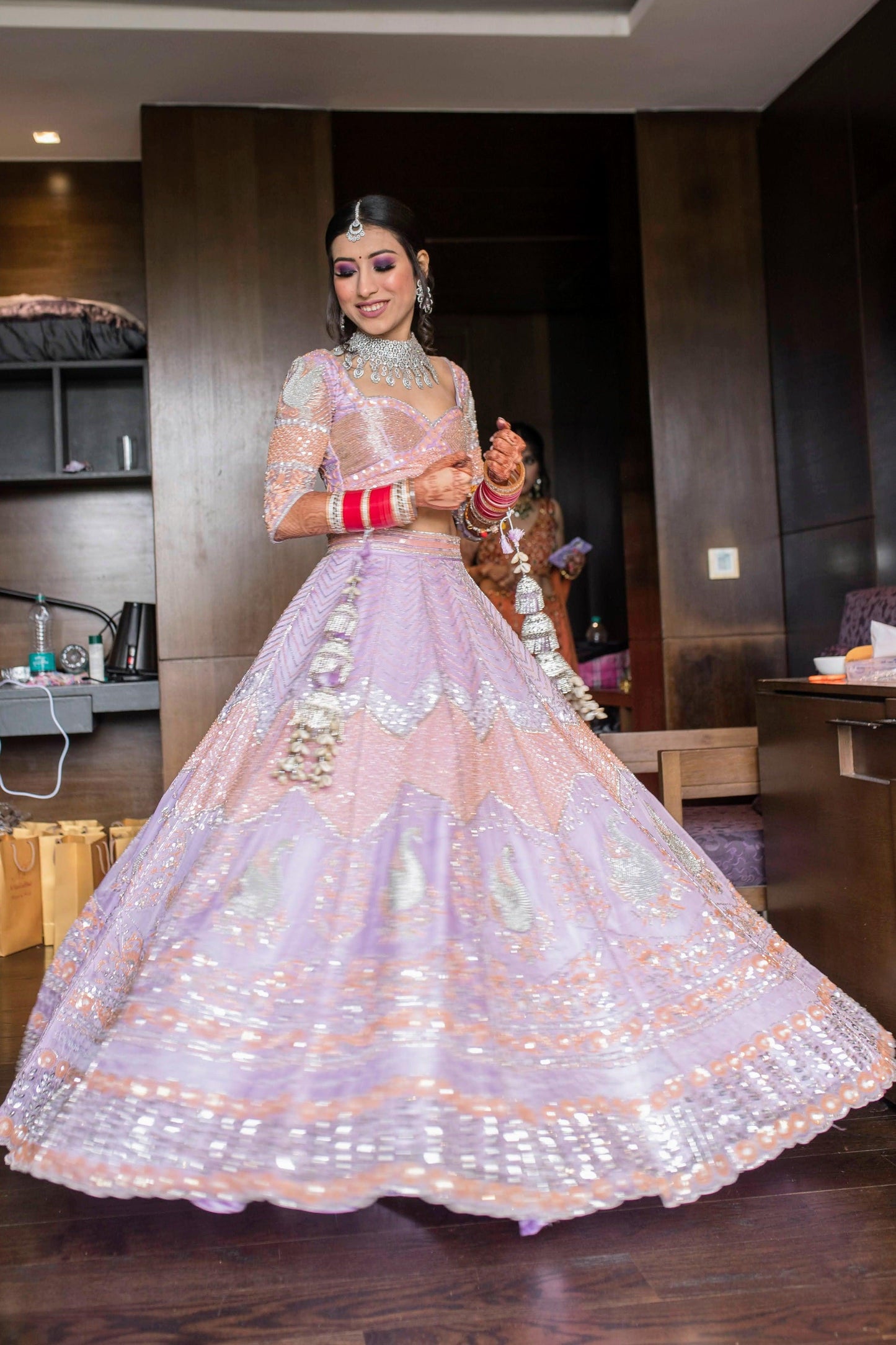 An ode to modernism - bridal lehanga - Nishi Madaan Label