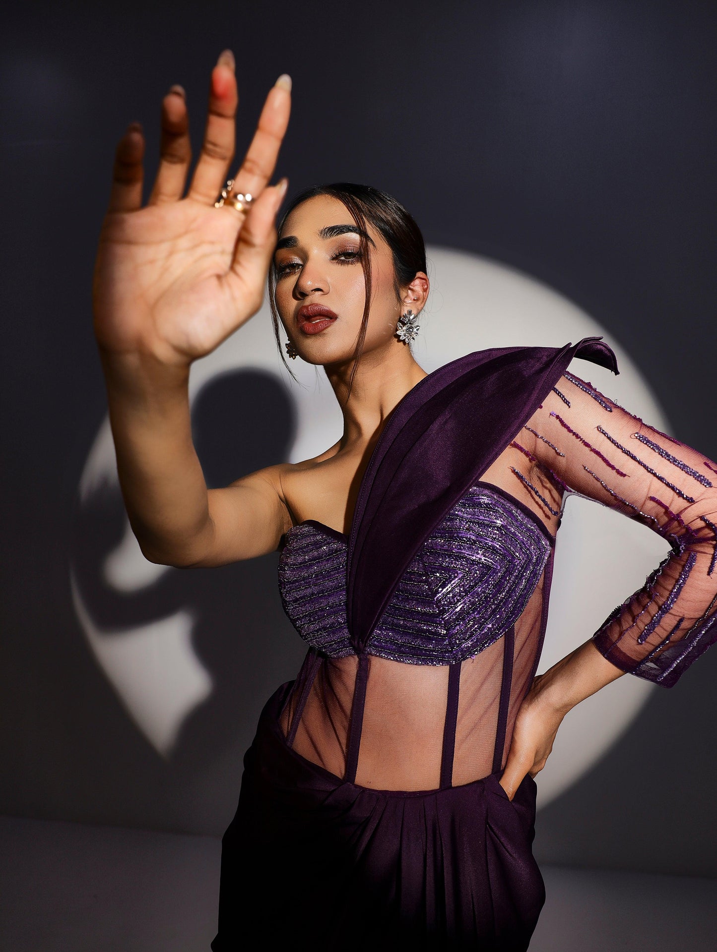 Audrey asymmetrical gown - Nishi Madaan Label