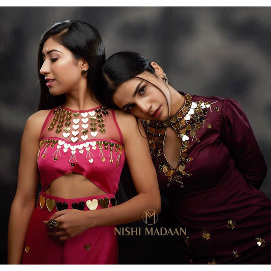 Dramatic fuchsia pink jumpsuit - Nishi Madaan Label