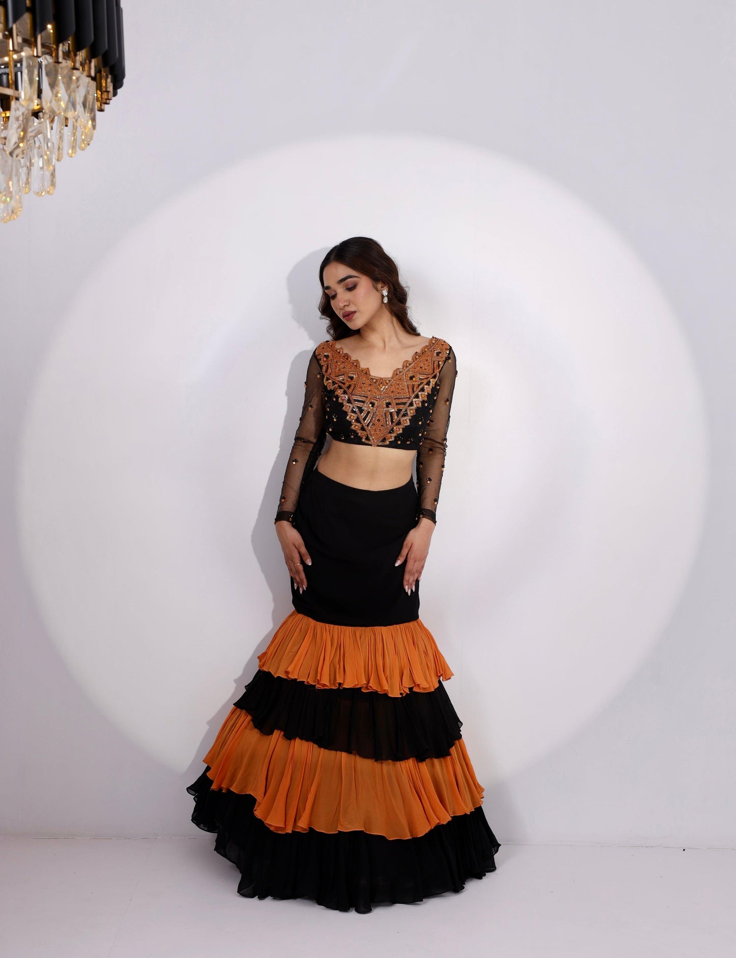 Fantasia concept saree/mermaid lehenga set - Nishi Madaan Label