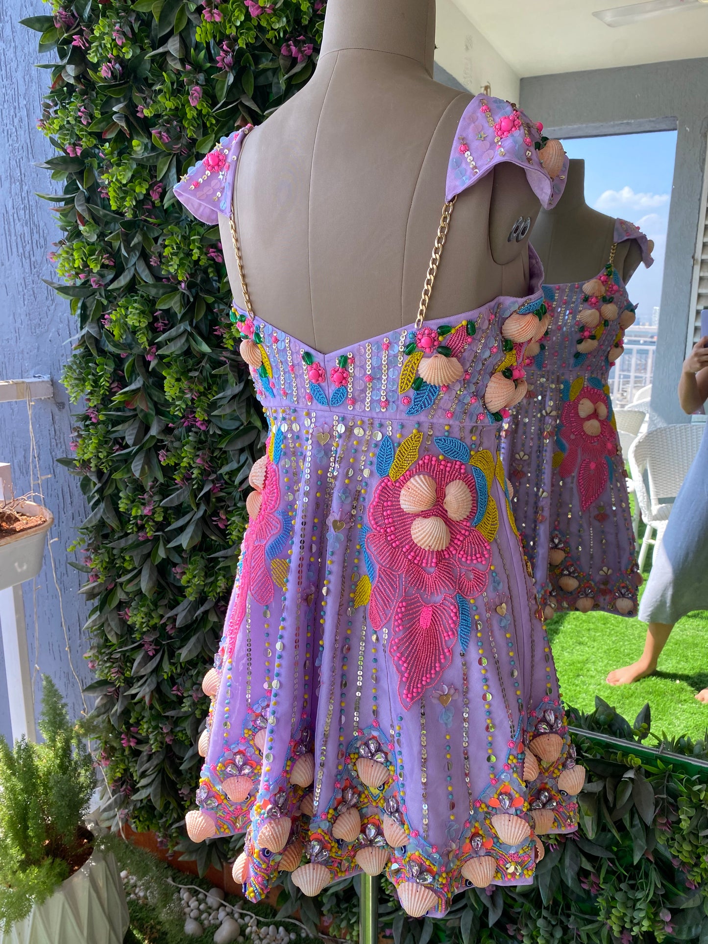 Lavender embellished dress - Nishi Madaan Label