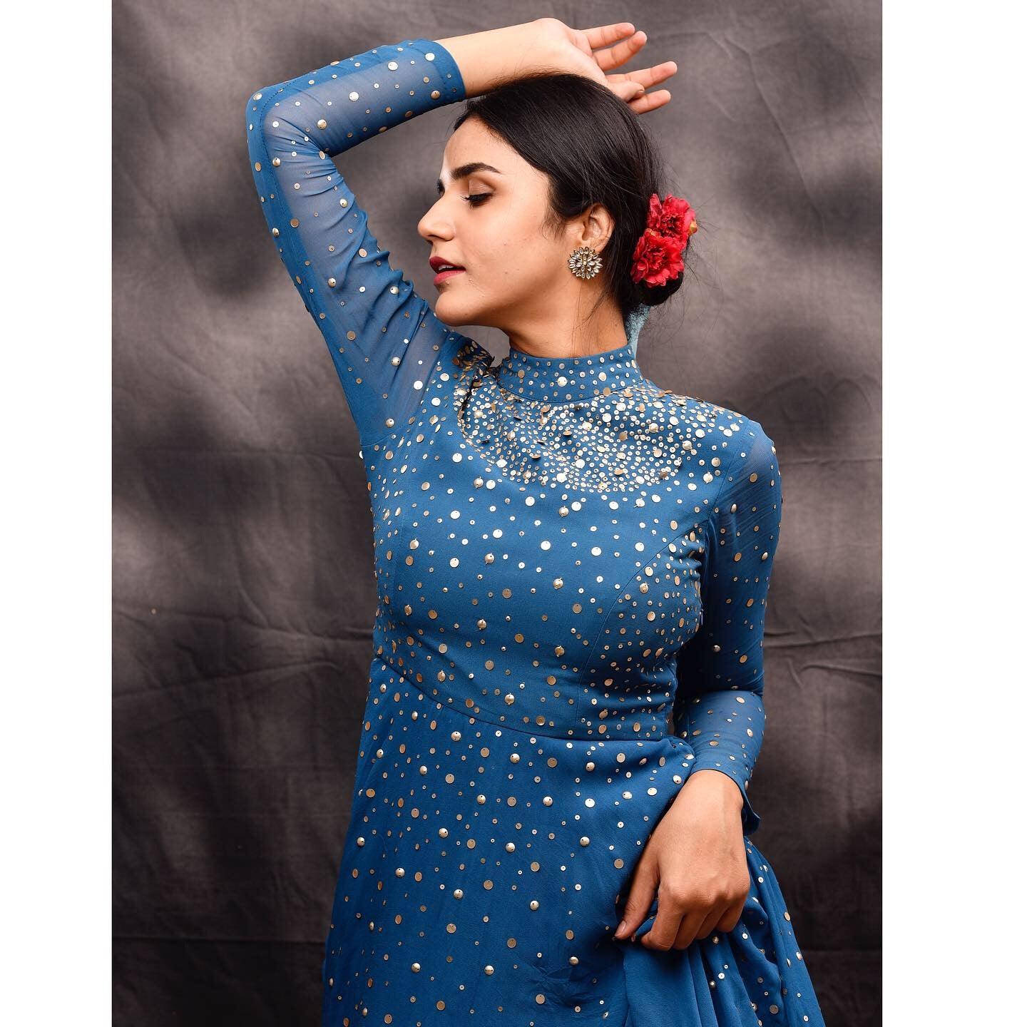 Ombrè blue anarkali - Nishi Madaan Label
