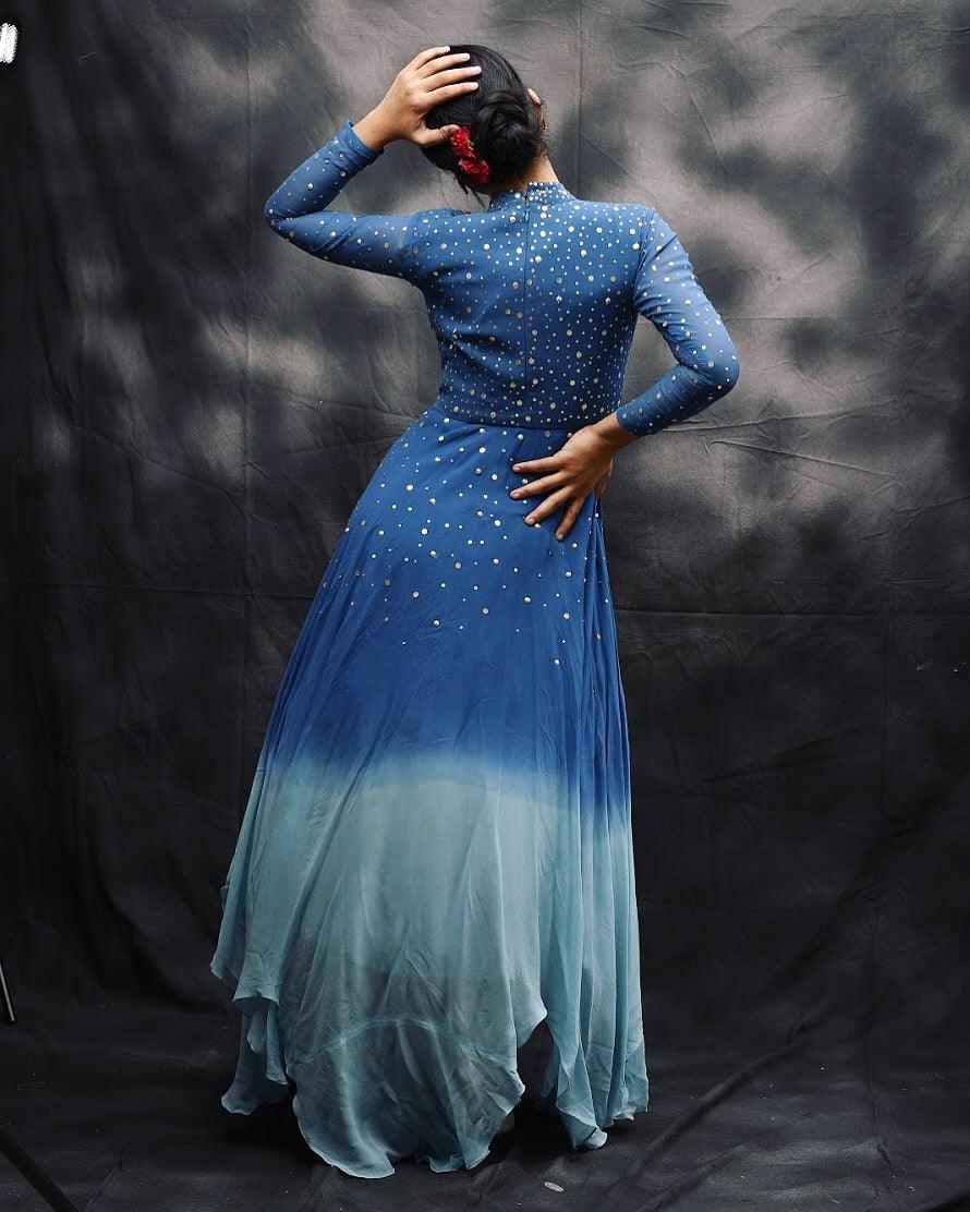 Ombrè blue anarkali - Nishi Madaan Label