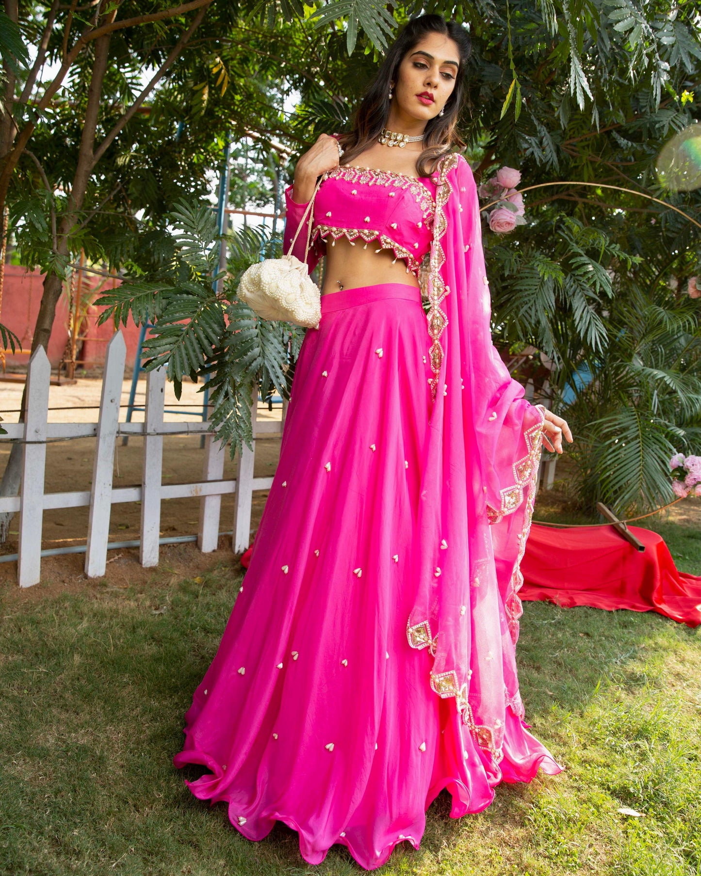 The 'Pretty in pink' lehenga set - Nishi Madaan Label
