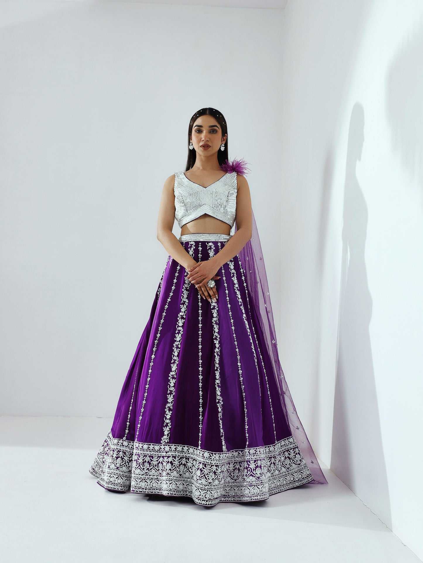 Viona purple lehenga set - Nishi Madaan Label
