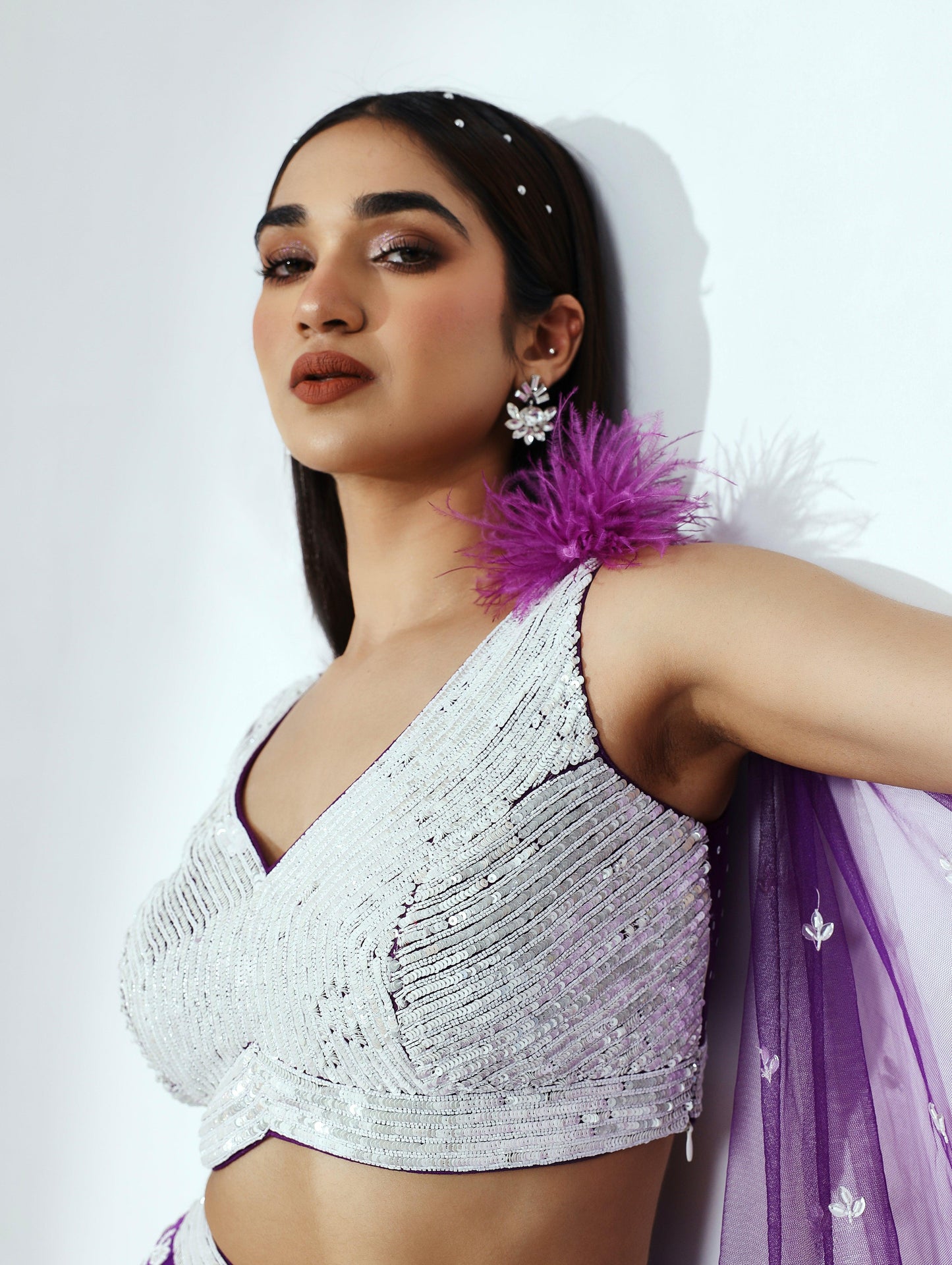 Viona purple lehenga set - Nishi Madaan Label