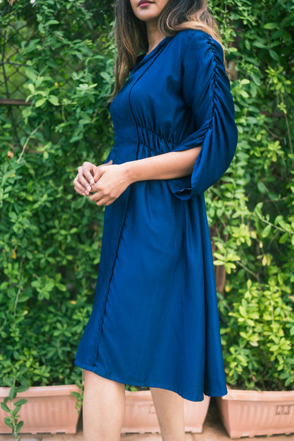 prussian blue color dress Prussian Blue Solid Color" A-Line Dress for Sale by rewstudio