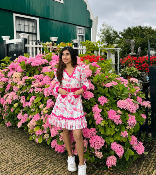 Floral Reverie linen Dress