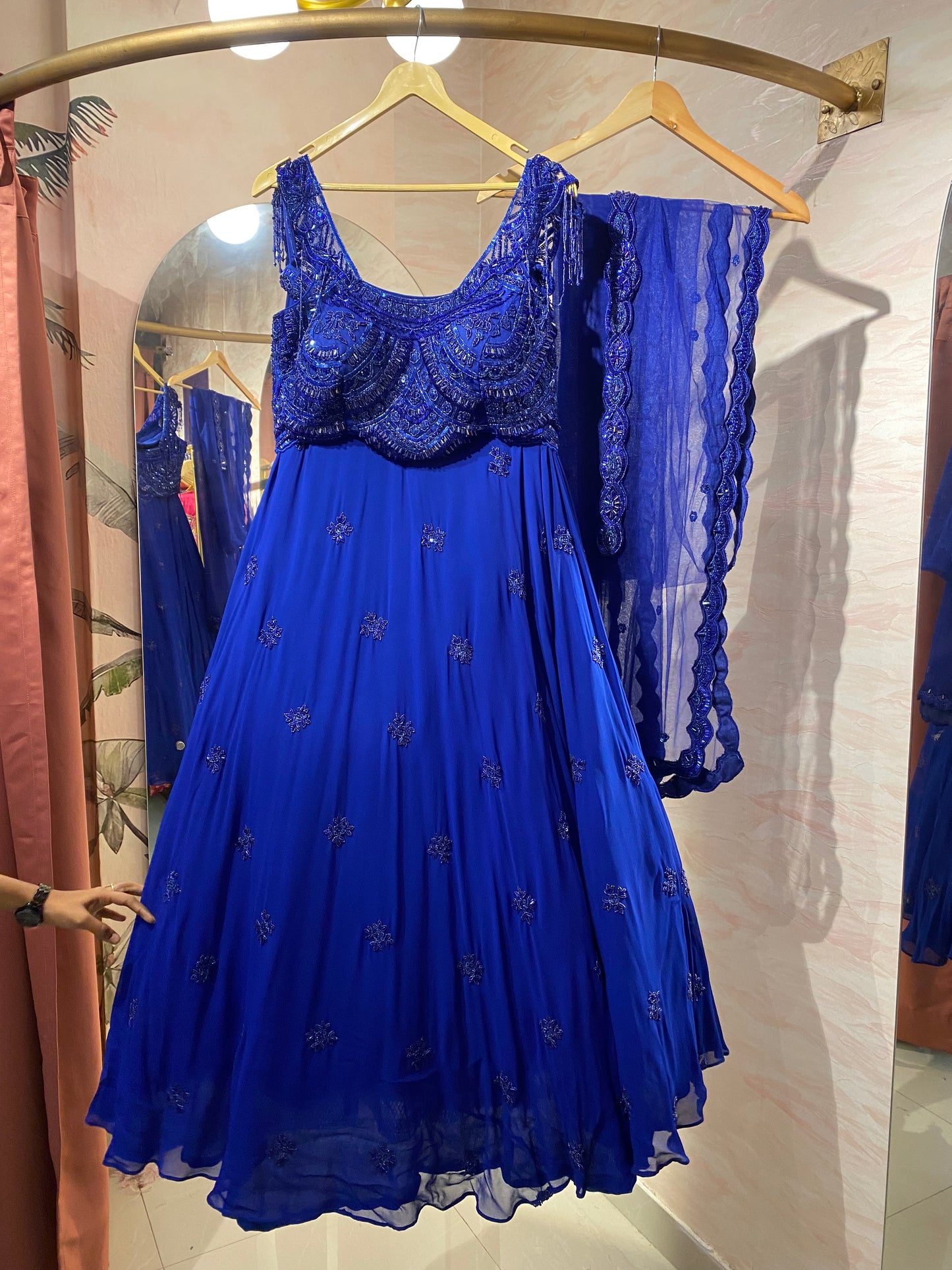 Royal blue lehanga set