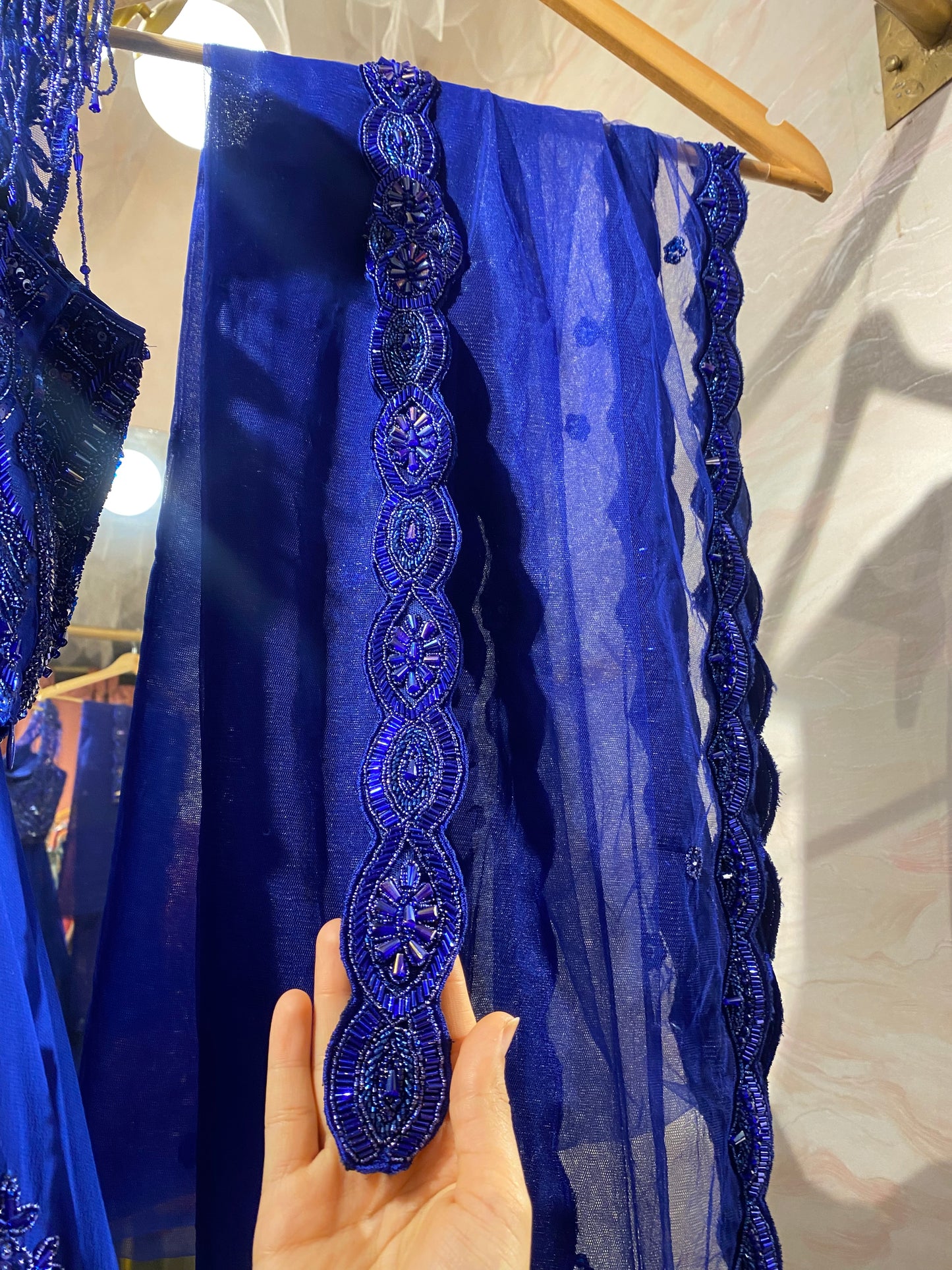 Royal blue lehanga set