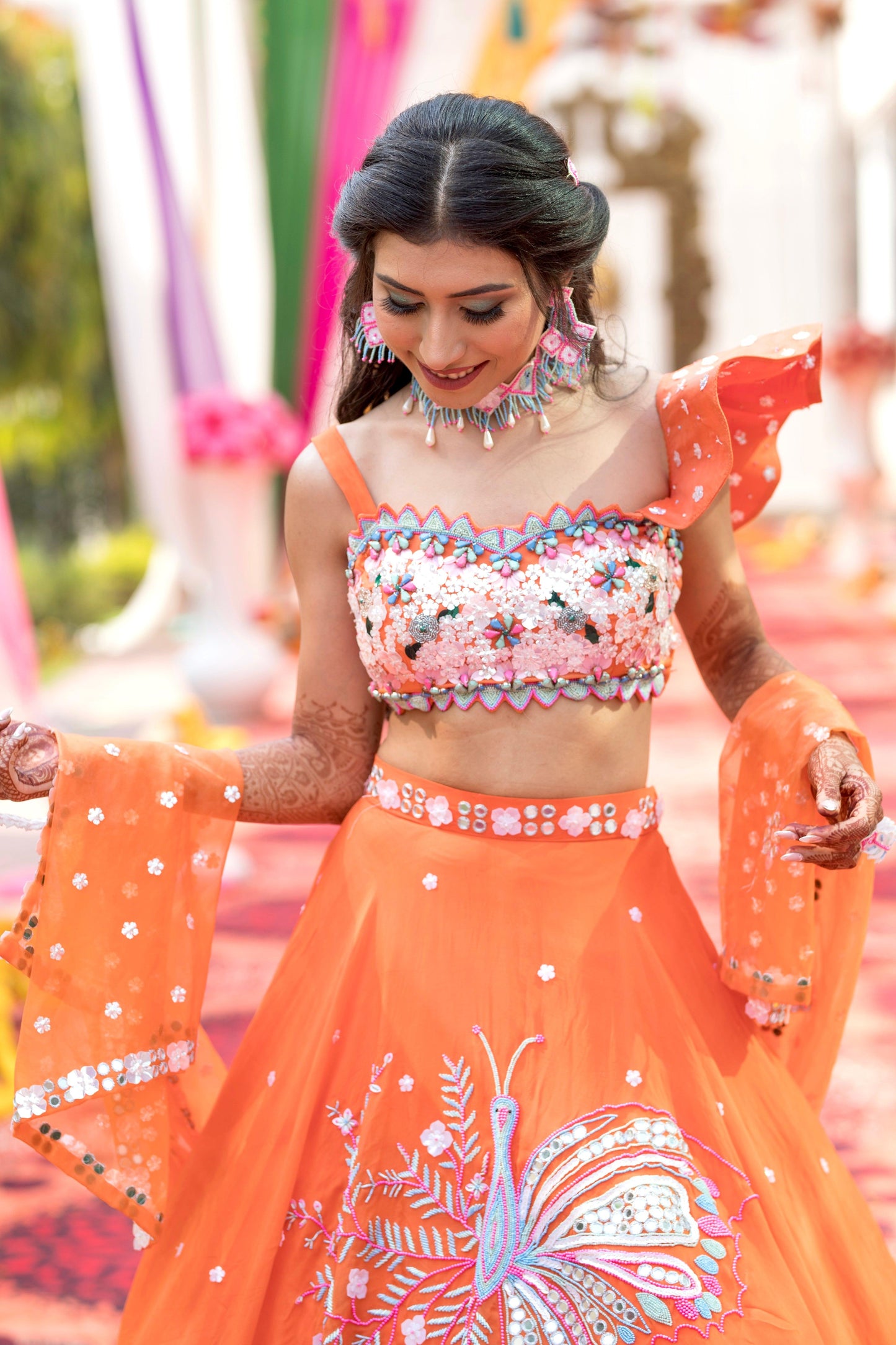 A whimsical colour affair lehenga set - Nishi Madaan Label