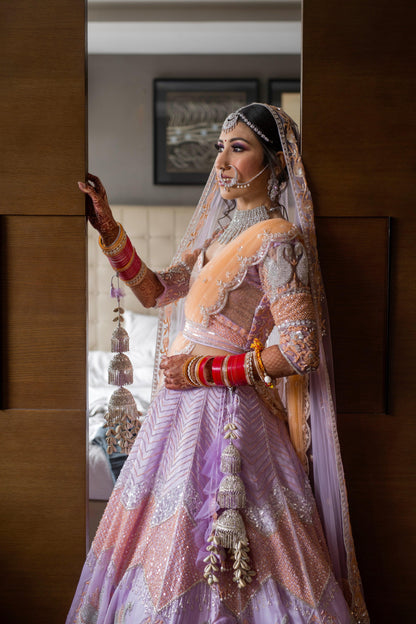 An ode to modernism - bridal lehanga - Nishi Madaan Label