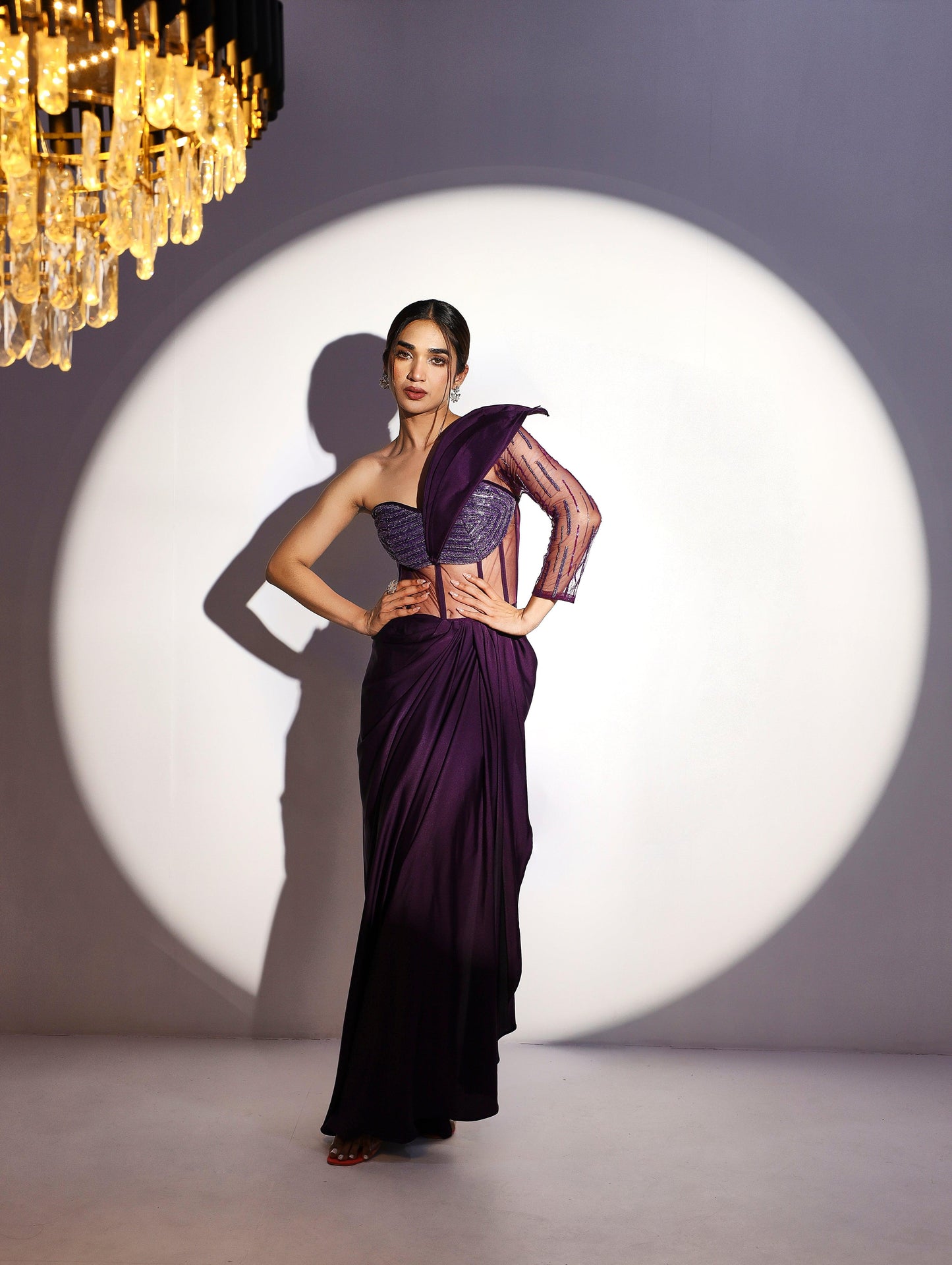 Audrey asymmetrical gown - Nishi Madaan Label