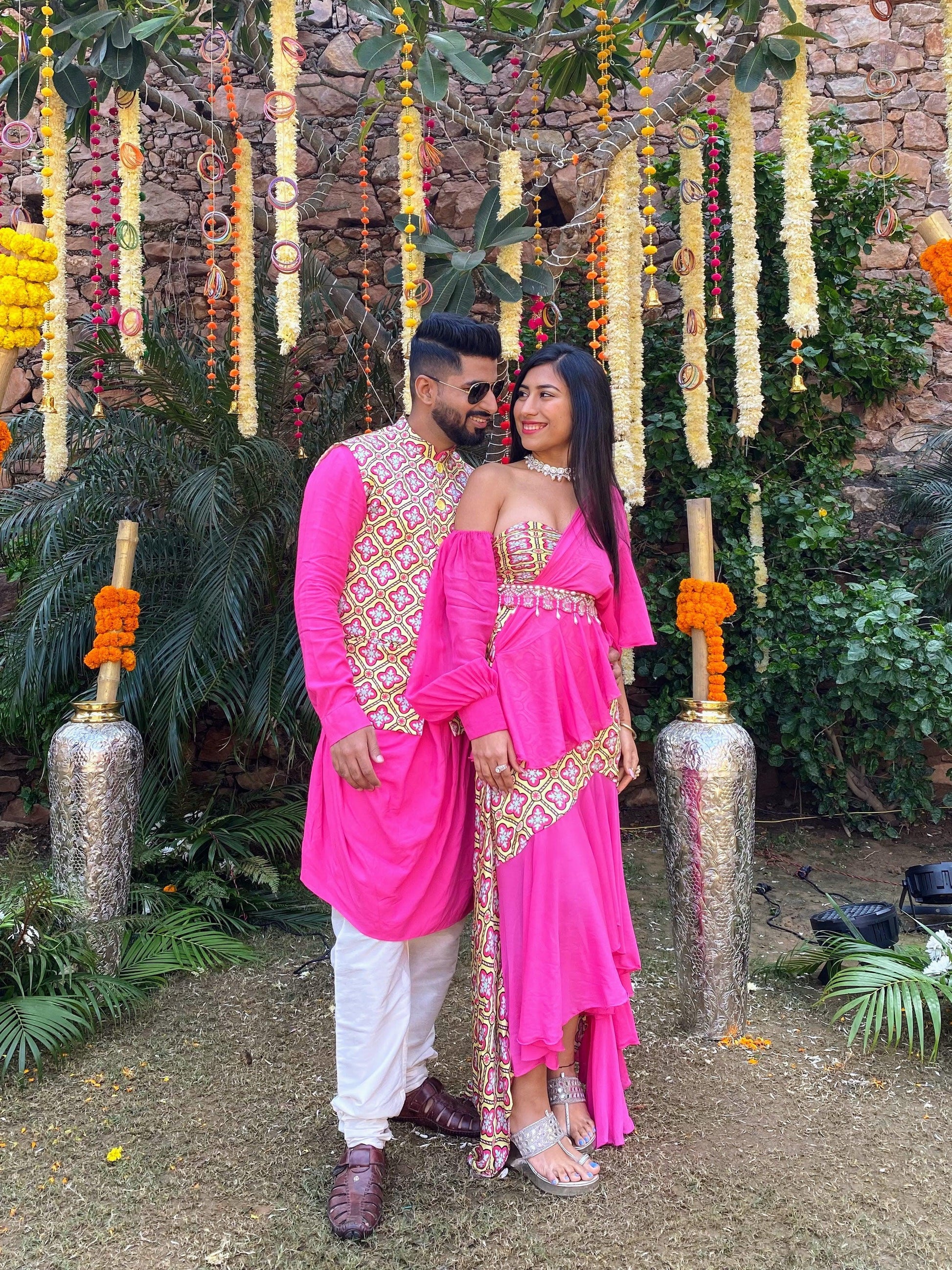 Bespoke couple outfits – Nishi Madaan Label - Main Image