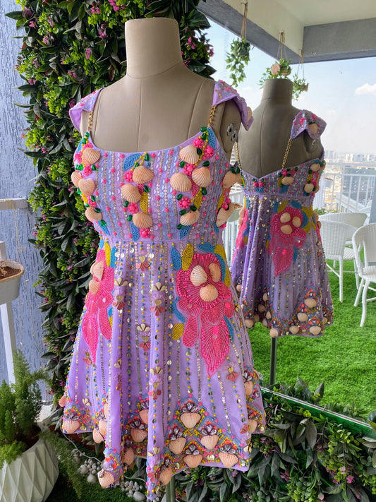 Lavender embellished dress - Nishi Madaan Label