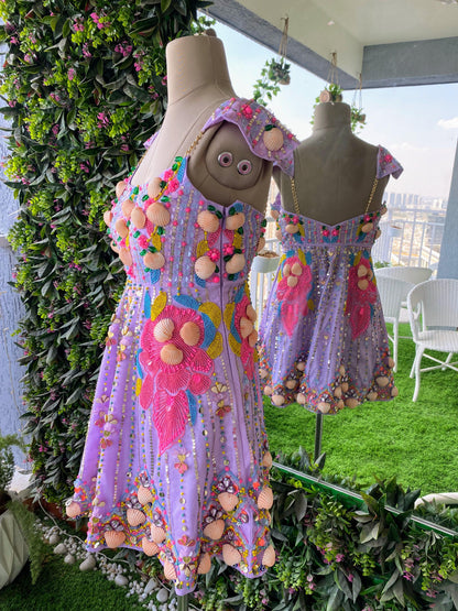 Lavender embellished dress - Nishi Madaan Label
