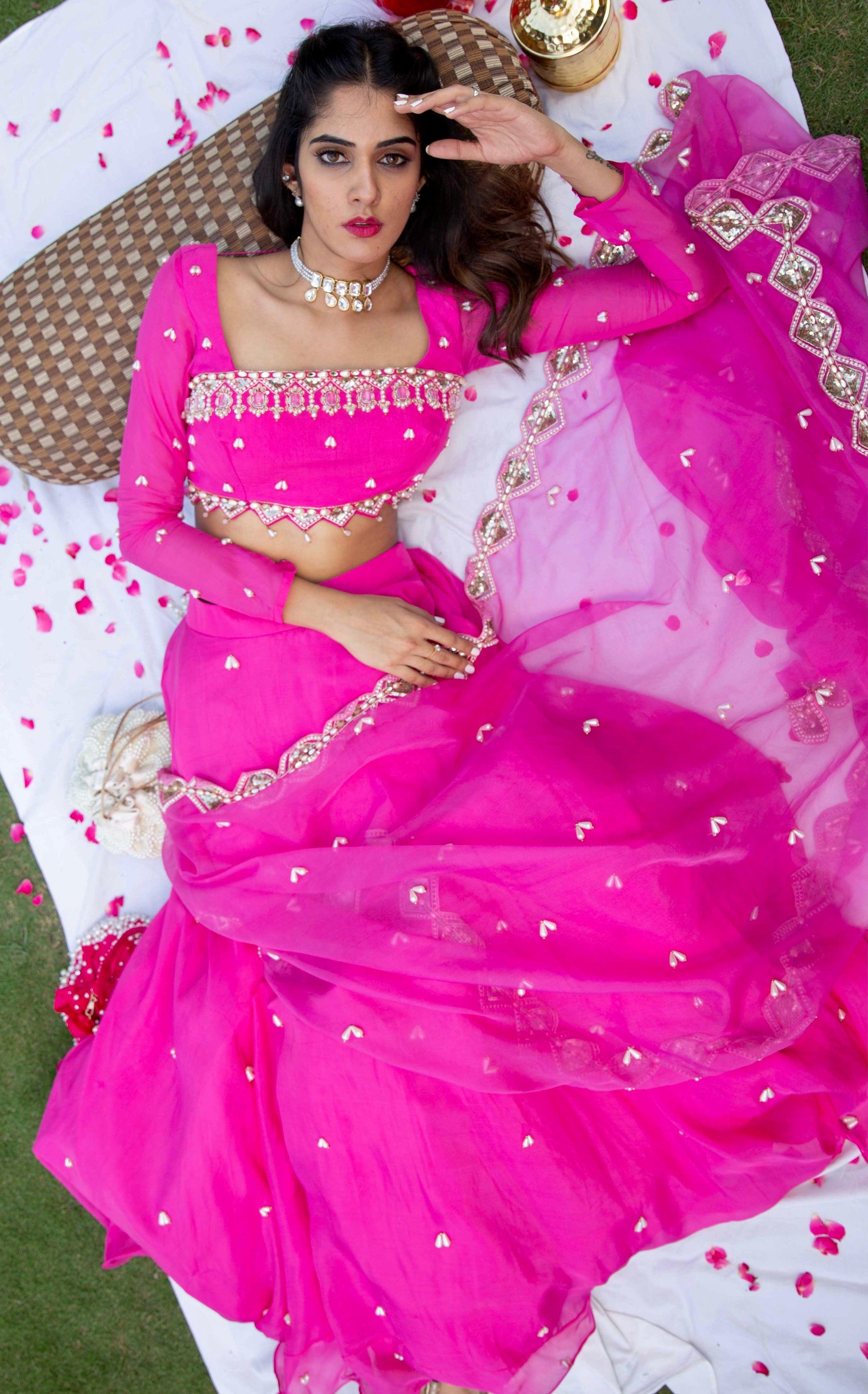 The 'Pretty in pink' lehenga set - Nishi Madaan Label