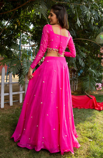 The 'Pretty in pink' lehenga set - Nishi Madaan Label